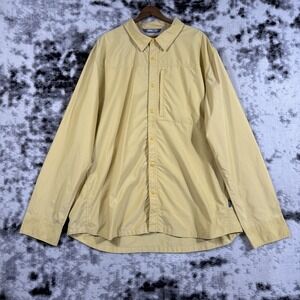 Stio Shirt Mens Size‎ XXL Yellow Perfomance Fishing Chest Pocket Outdoors Gorp